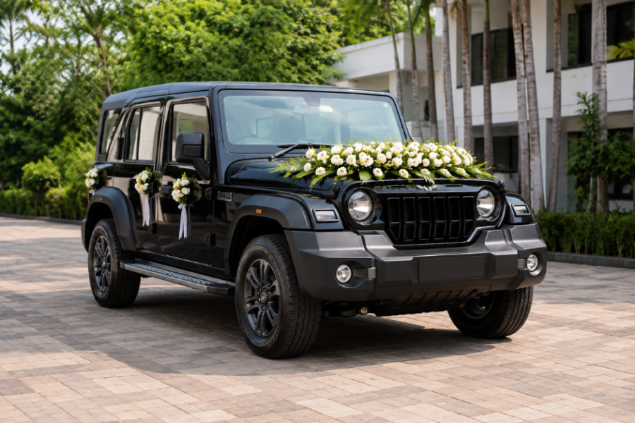Thar ROXX 2026 Black Color Wedding Cars For Rent in Attingal Trivandrum
